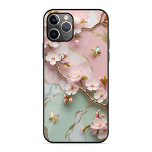 Flower With Butterfly Apple Iphone 11 Pro