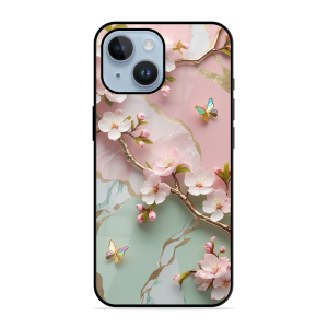 Flower With Butterfly Apple Iphone 14 Plus