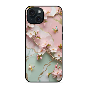 Flower With Butterfly Apple Iphone 15
