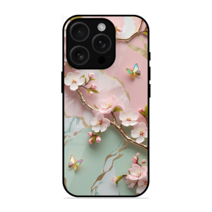Flower With Butterfly Apple Iphone 16 Pro