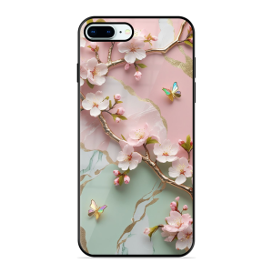 Flower With Butterfly Apple Iphone 8 Plus