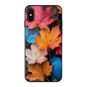 Colourfull Leaves Apple Iphone X