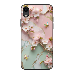 Flower With Butterfly Apple Iphone Xr