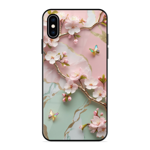 Flower With Butterfly Apple Iphone Xs Max