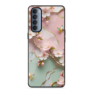 Flower With Butterfly Oppo Reno 4 Pro
