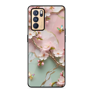 Flower With Butterfly Oppo Reno 6 Pro 5G