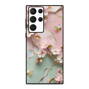 Flower With Butterfly Samsung Galaxy S22 Ultra